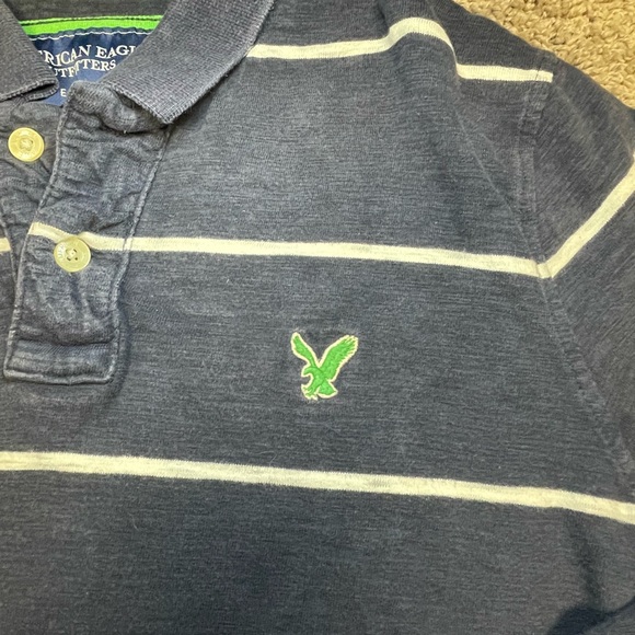 American Eagle long sleeve Polo shirt Medium business casual work men’s golf - Picture 3 of 6